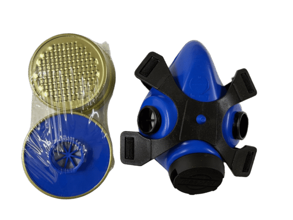 Máscara respiratoria de 2 filtros químicos
